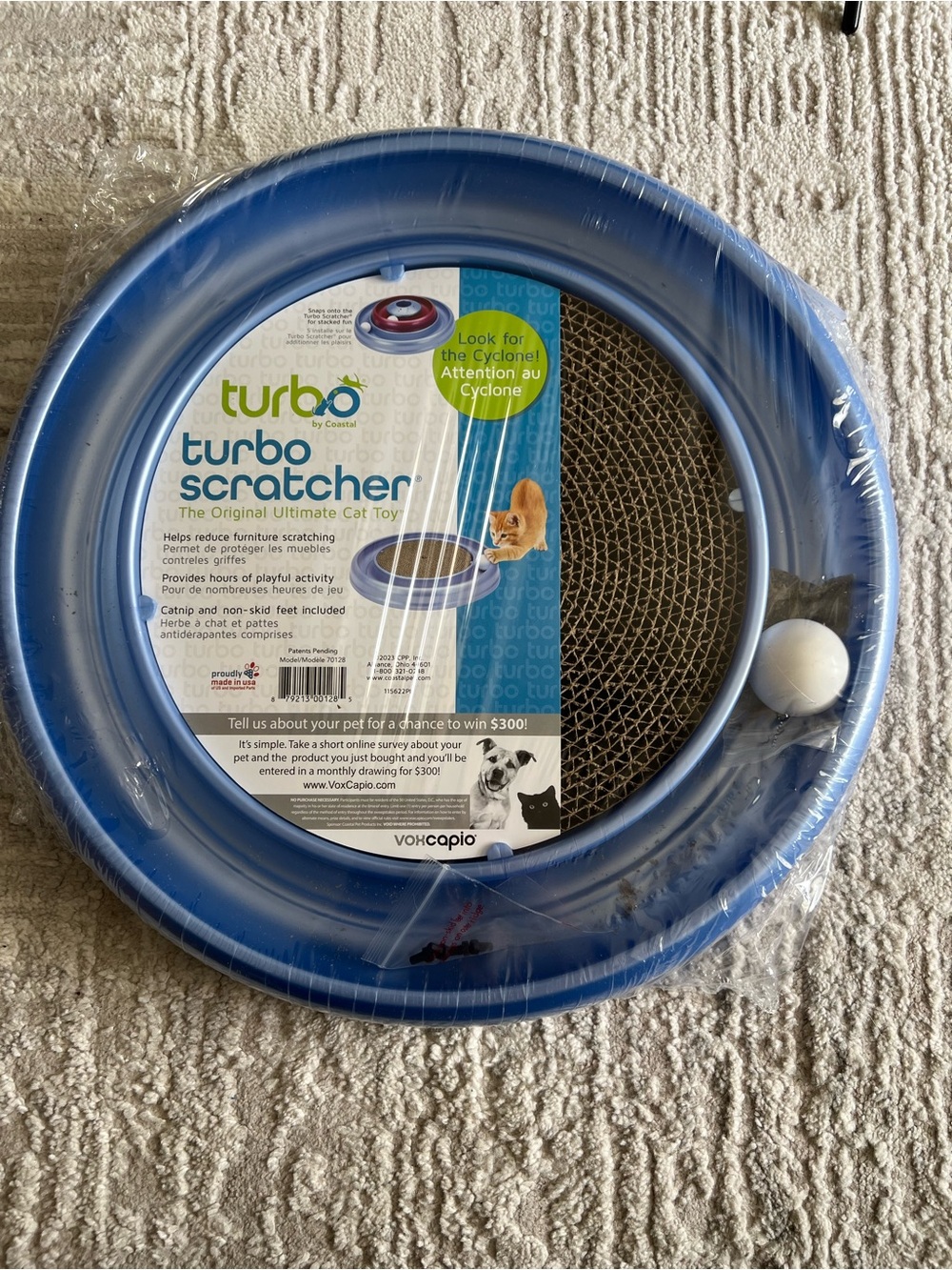 Turbo by Coastal Scratcher Cat Toy - Blue